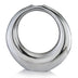 4" X 19" X 19" Silver Aluminum Ring Large Hoop Vase - Minihomy