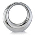 4" X 19" X 19" Silver Aluminum Ring Large Hoop Vase - Minihomy