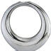 3" X 16" X 17" Silver Aluminum Ring Small Hoop Vase - Minihomy