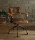 24" X 25" X 32" Vintage Whiskey  Leather Office Chair - Minihomy