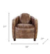 29" X 37" X 31" Retro Brown Leather Chair - Minihomy