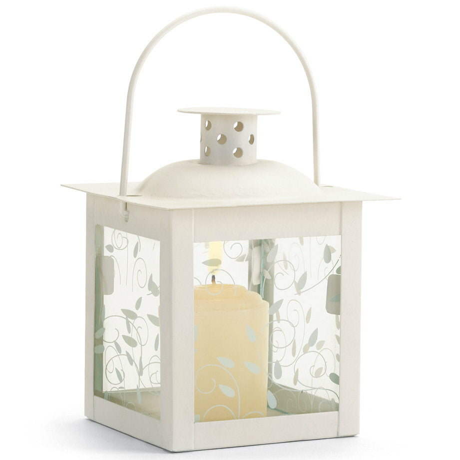 Vine Pattern Square Garden Lantern - 5 inches