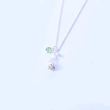 Personality rose birthstone necklace