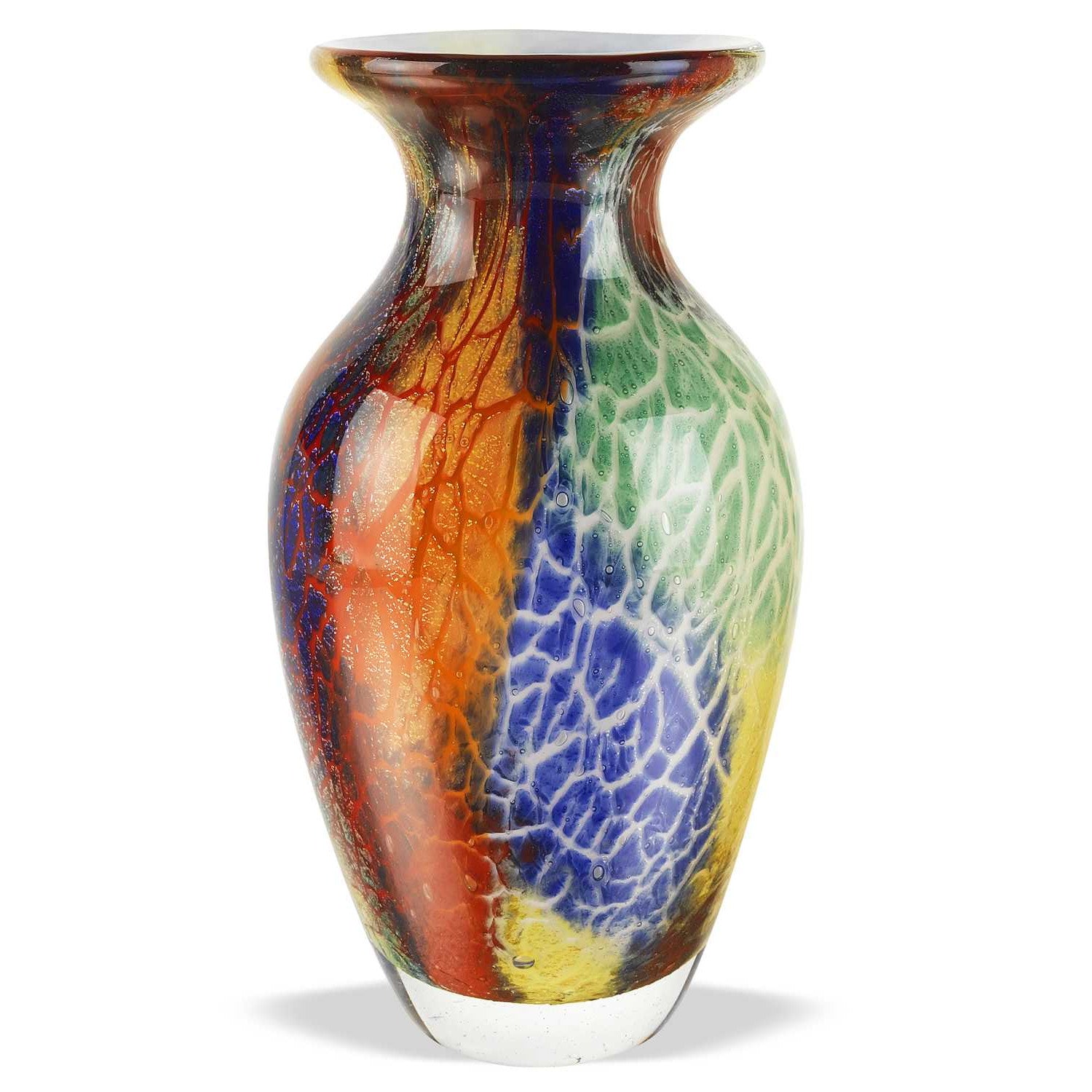 11 Multicolor Art Glass Vase - Minihomy