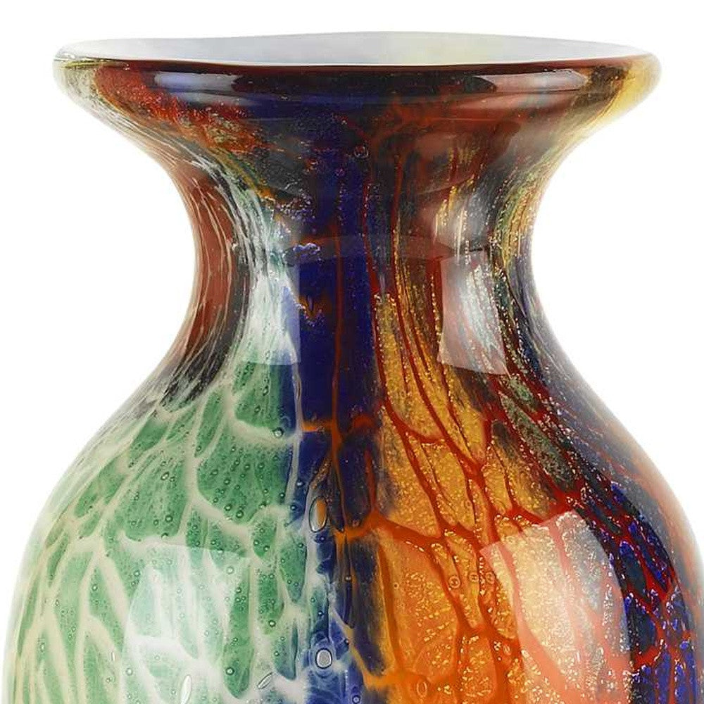 11 Multicolor Art Glass Vase - Minihomy