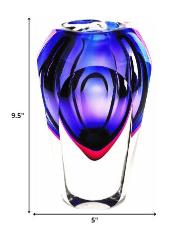 9 Purple Art Glass Vase - Minihomy