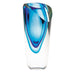 75 Mouth Blown Glass Blue Vase - Minihomy