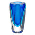 6 Mouth Blown Blue Art Glass Vase - Minihomy