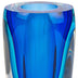 6 Mouth Blown Blue Art Glass Vase - Minihomy