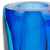 6 Mouth Blown Blue Art Glass Vase - Minihomy