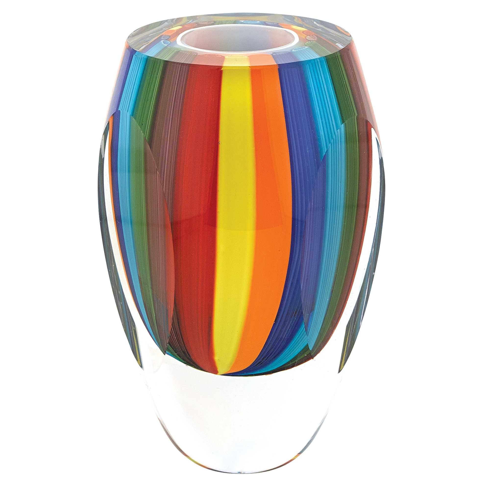 6 Multicolor Art Glass Vase - Minihomy