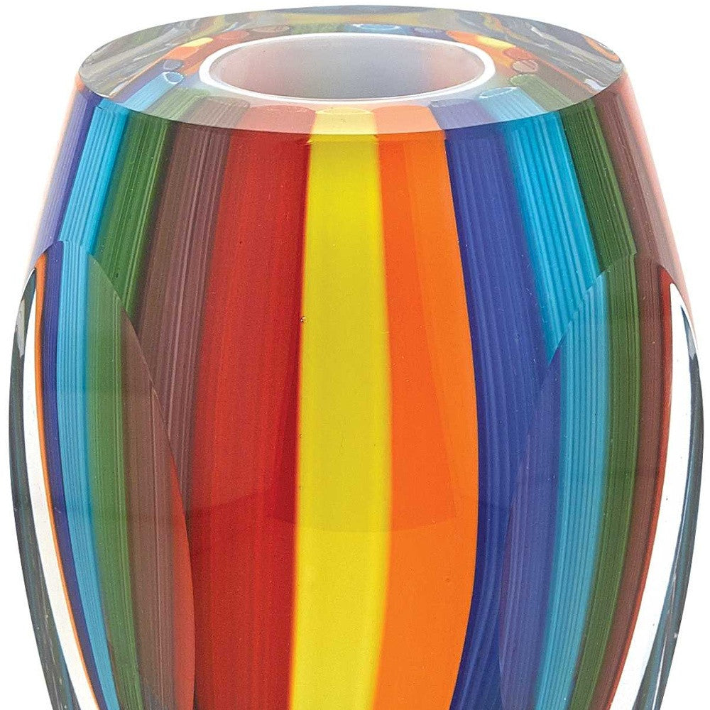 6 Multicolor Art Glass Vase - Minihomy