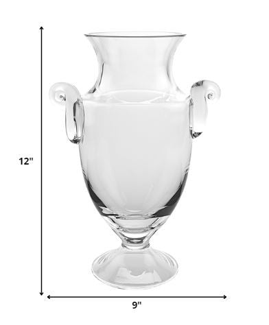 12 Mouth Blown Crystal European Made Trophy Vase - Minihomy