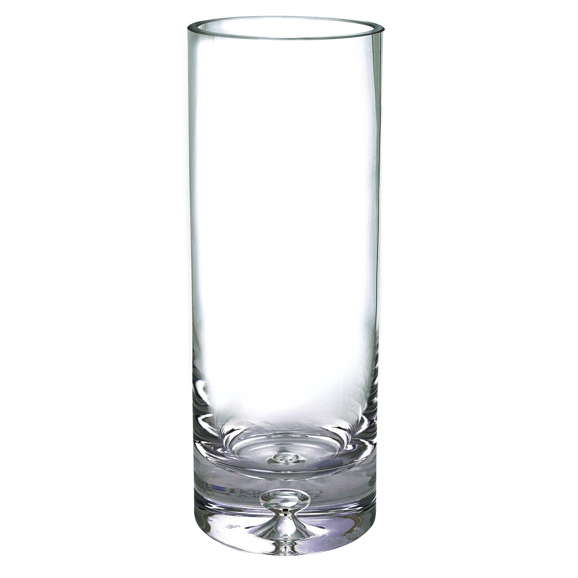 10.5 Mouth Blown Crystal European Made Cylinder Vase - Minihomy