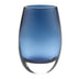 8 Mouth Blown Crystal Oval Thick Midnight Blue Walled Vase - Minihomy