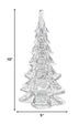 10" Mouth Blown Clear Glass Christmas Tree Sculpture - Minihomy