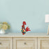 11" Red Glass Rooster Figurine - Minihomy