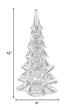 12" Mouth Blown Clear Glass Christmas Tree Sculpture - Minihomy