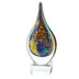 11 Multicolor Art Glass Teardrop On Crystal Base - Minihomy