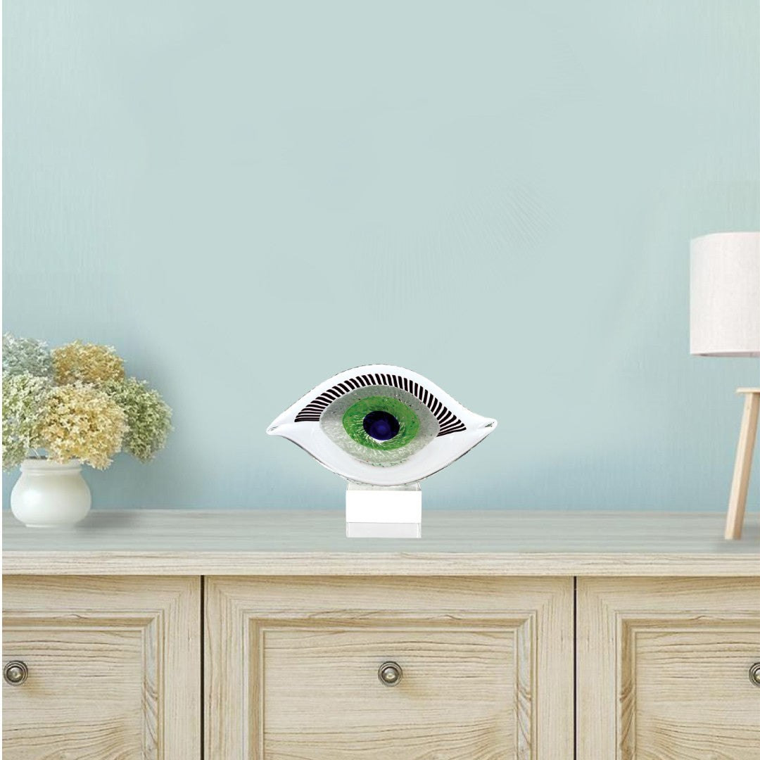 7 Multicolor Glass Art Glass Eye Centerpiece - Minihomy