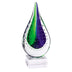 12 Mouth Blown Teardrop Centerpiece On Crystal Base - Minihomy