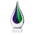 12 Mouth Blown Teardrop Centerpiece On Crystal Base - Minihomy