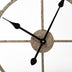 25" Whitewash Brown Round Modern Farm Wall Clock - Minihomy