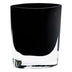 8 Mouth Blown Crystal European Made Lead Free Jet Black Pocket Shaped Vase - Minihomy