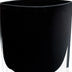 8 Mouth Blown Crystal European Made Lead Free Jet Black Pocket Shaped Vase - Minihomy