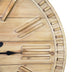 32 Round Natural Wood Face Roman Numeral Wall Clock - Minihomy