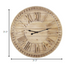 32 Round Natural Wood Face Roman Numeral Wall Clock - Minihomy