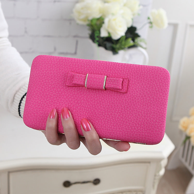 Bowknot Clutch Wallet Card/Phone Holder for Women Long Style Wallet