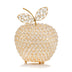 10.75" Medium Faux Crystal Gold Apple Sculpture - Minihomy