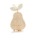 10.75" Medium Faux Crystal Gold Pear Sculpture - Minihomy