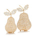 10.75" Medium Faux Crystal Gold Pear Sculpture - Minihomy