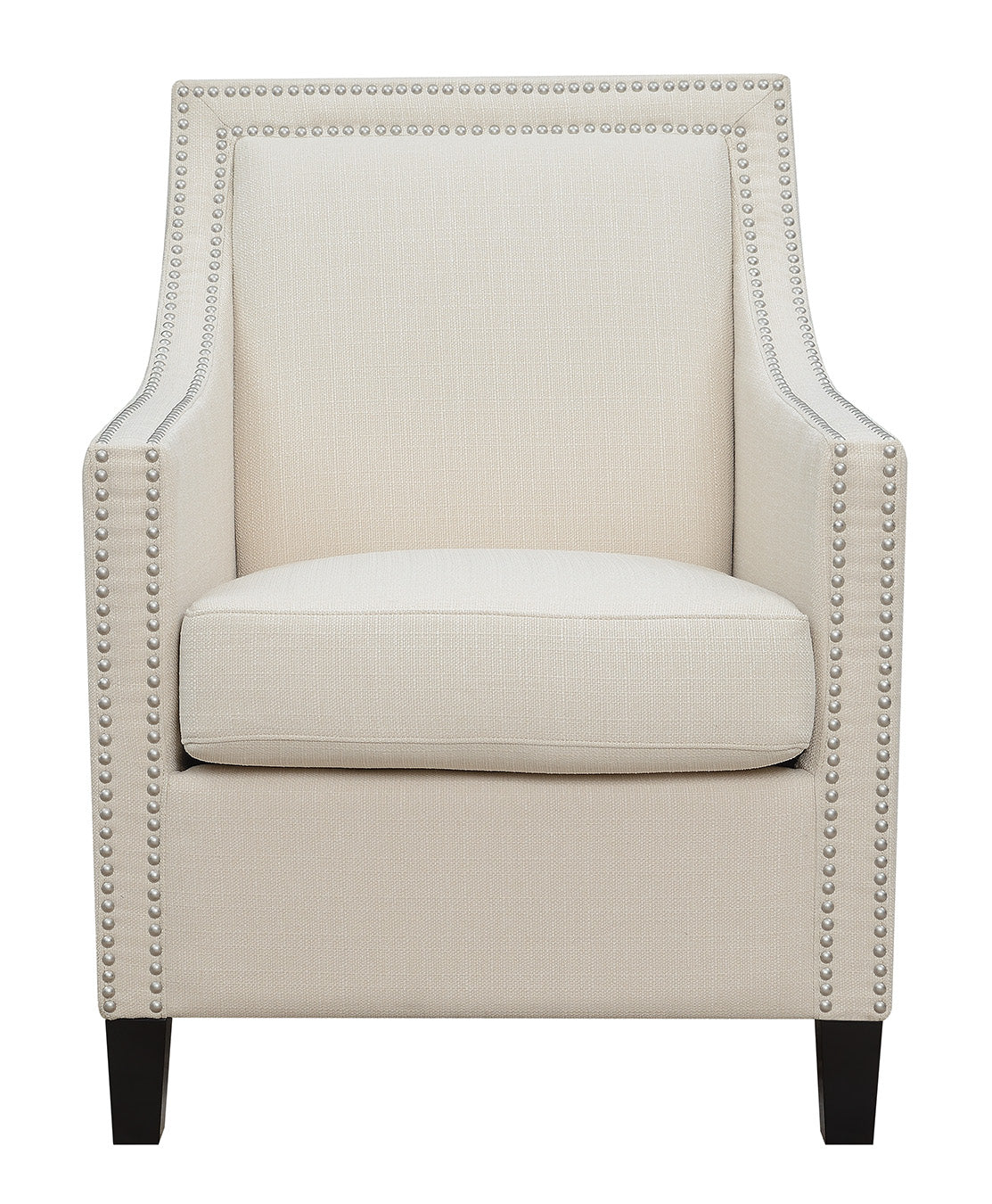 Beige Upholstered Accent Chair - Minihomy