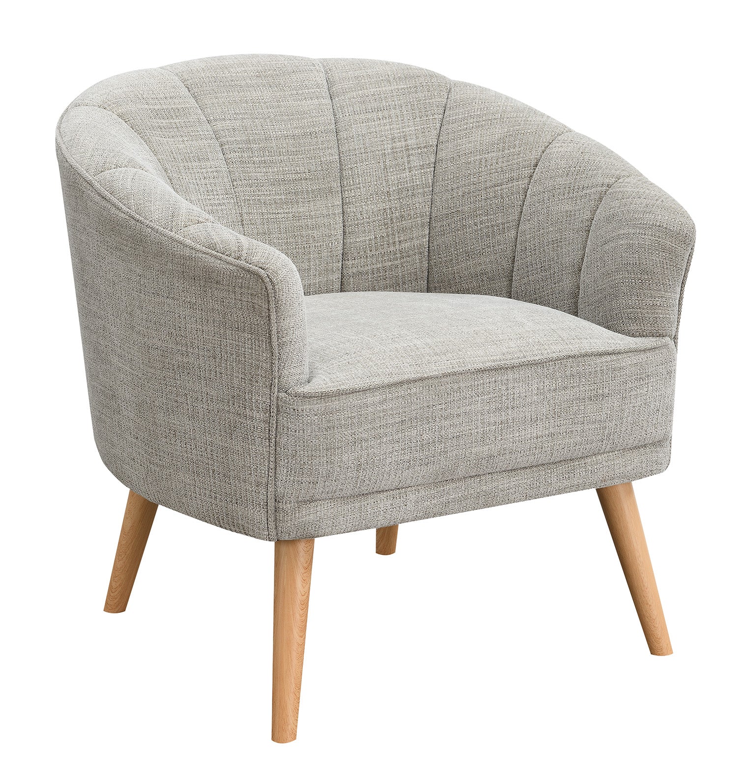 Stone Upholstered Accent Chair in Stone