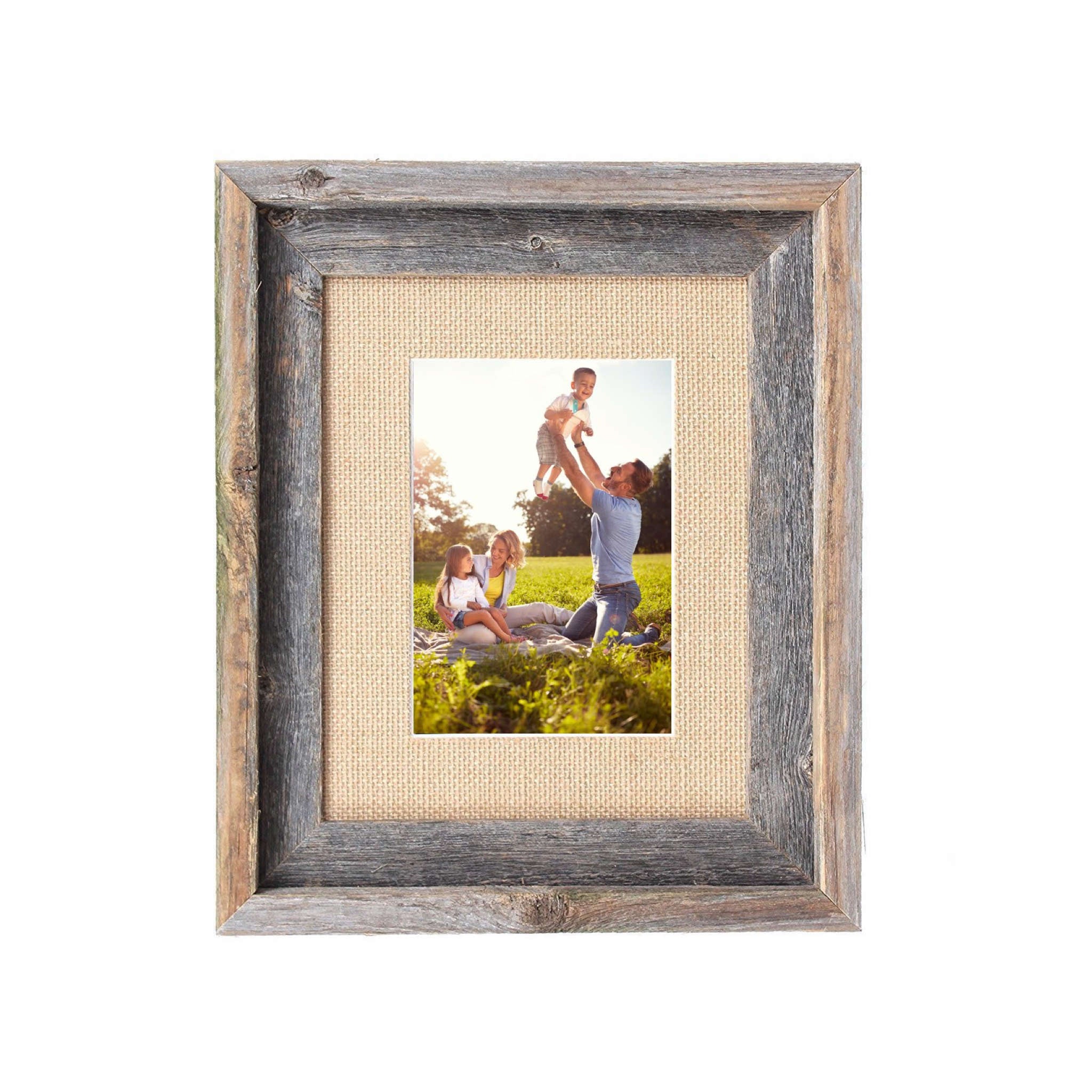 11X14 Rustic Burlap Picture Frame With Plexiglass - Minihomy