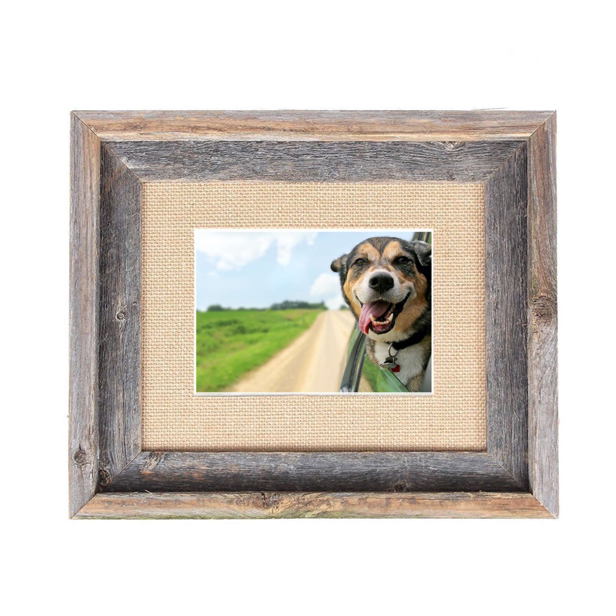 11X14 Rustic Burlap Picture Frame With Plexiglass - Minihomy