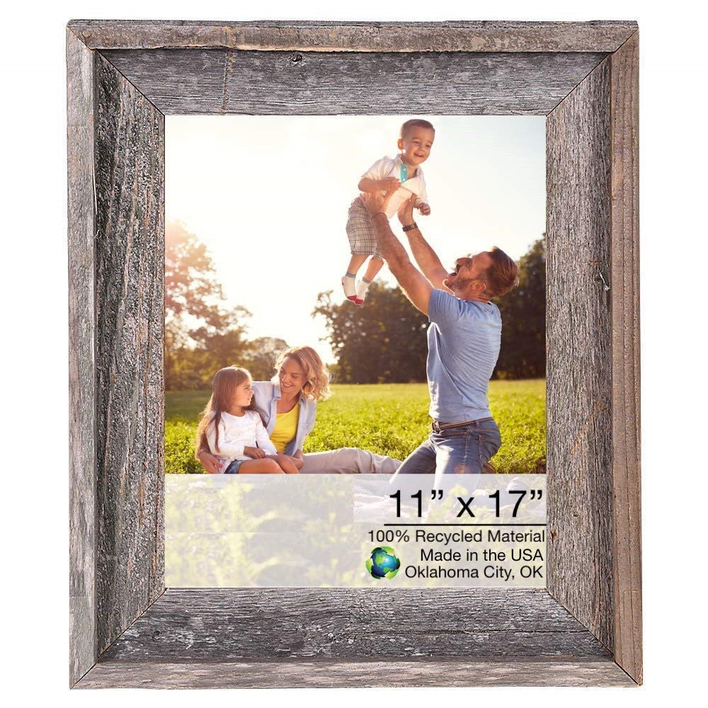 11X17 Natural Weathered Grey Picture Frame - Minihomy