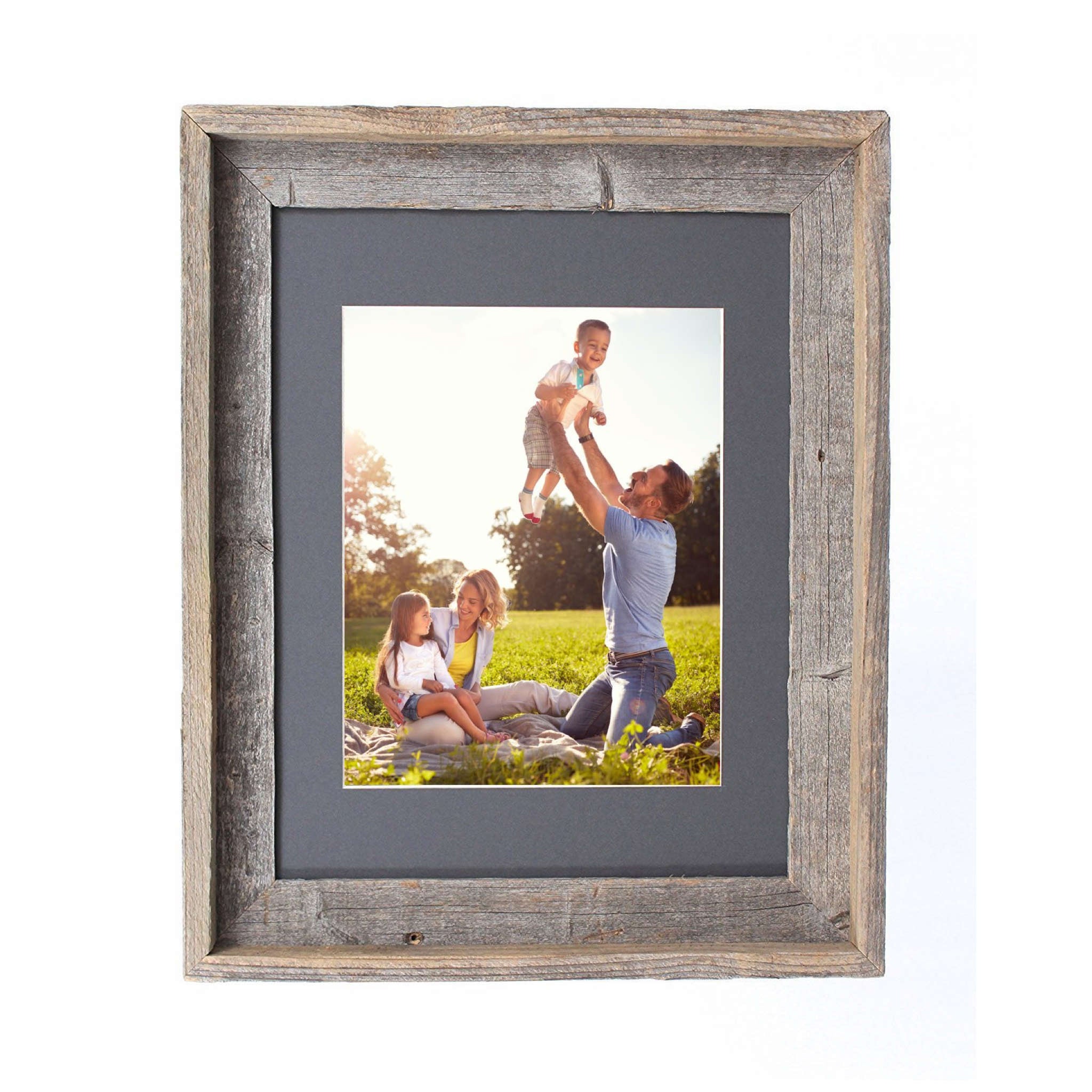 11X14  Rustic Cinder Picture Frame With Plexiglass Holder - Minihomy