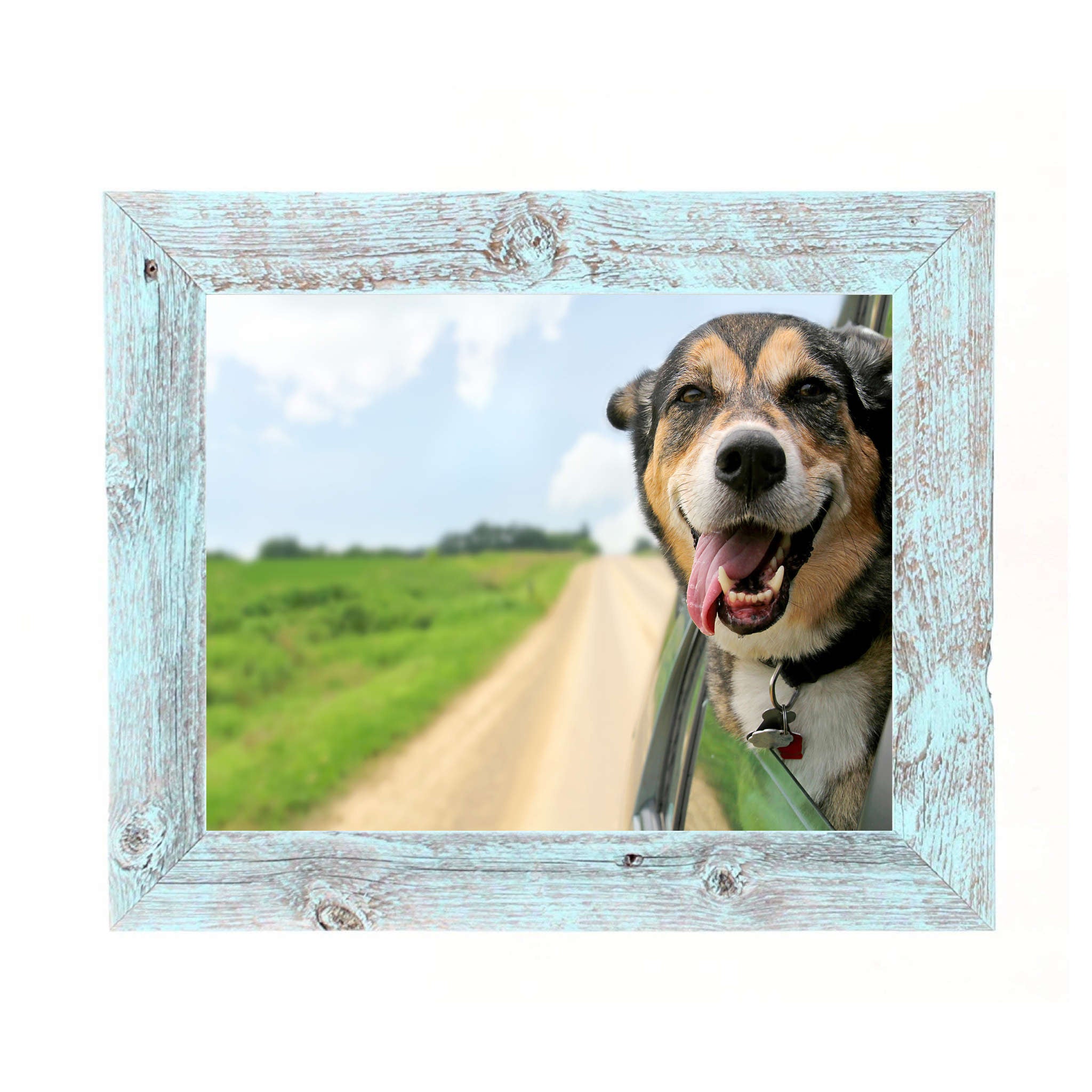 10X10 Rustic White Washed Picture Frame With Plexiglass Holder - Minihomy