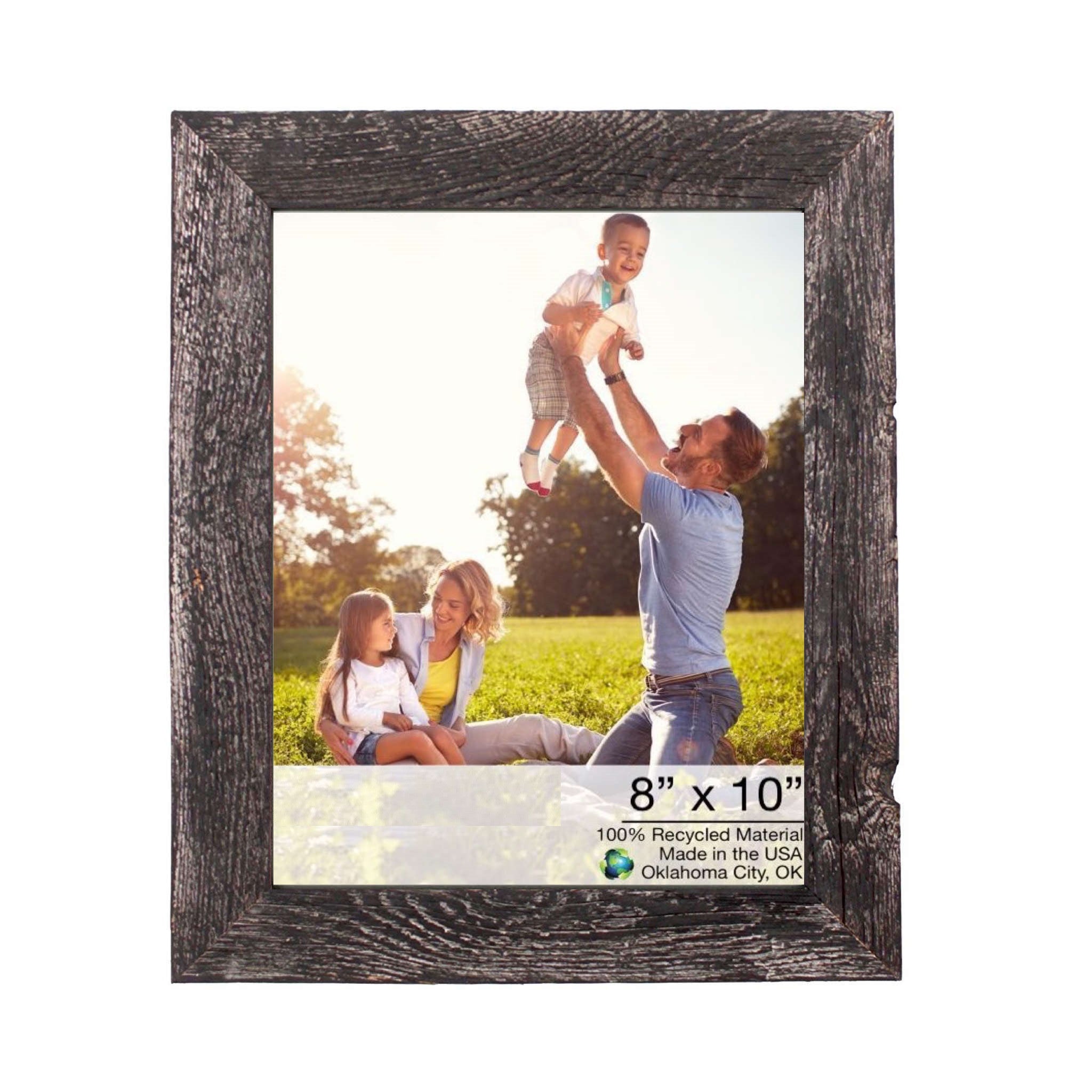 12"X13" Rustic Smoky Black Picture Frame - Minihomy