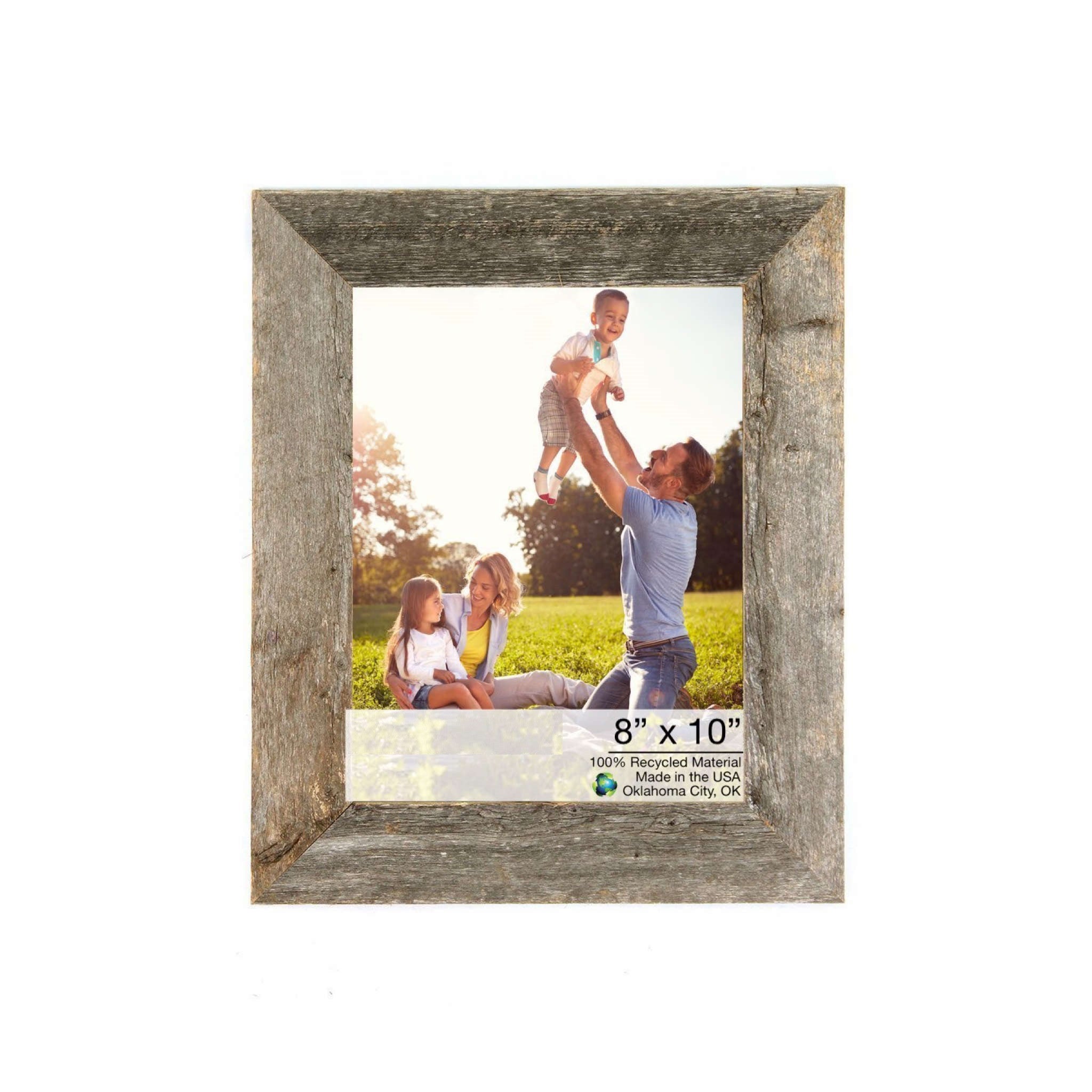 12"X13" Natural Weathered Grey Picture Frame - Minihomy