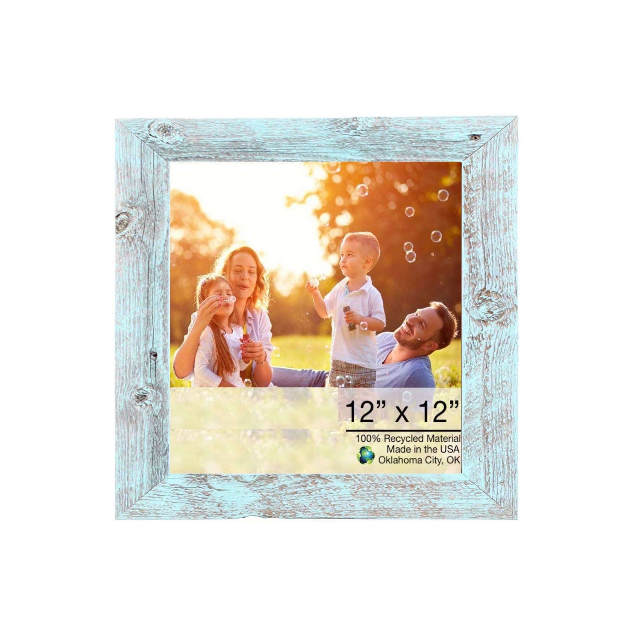 12 X 12 Rustic Blue Picture Frame - Minihomy