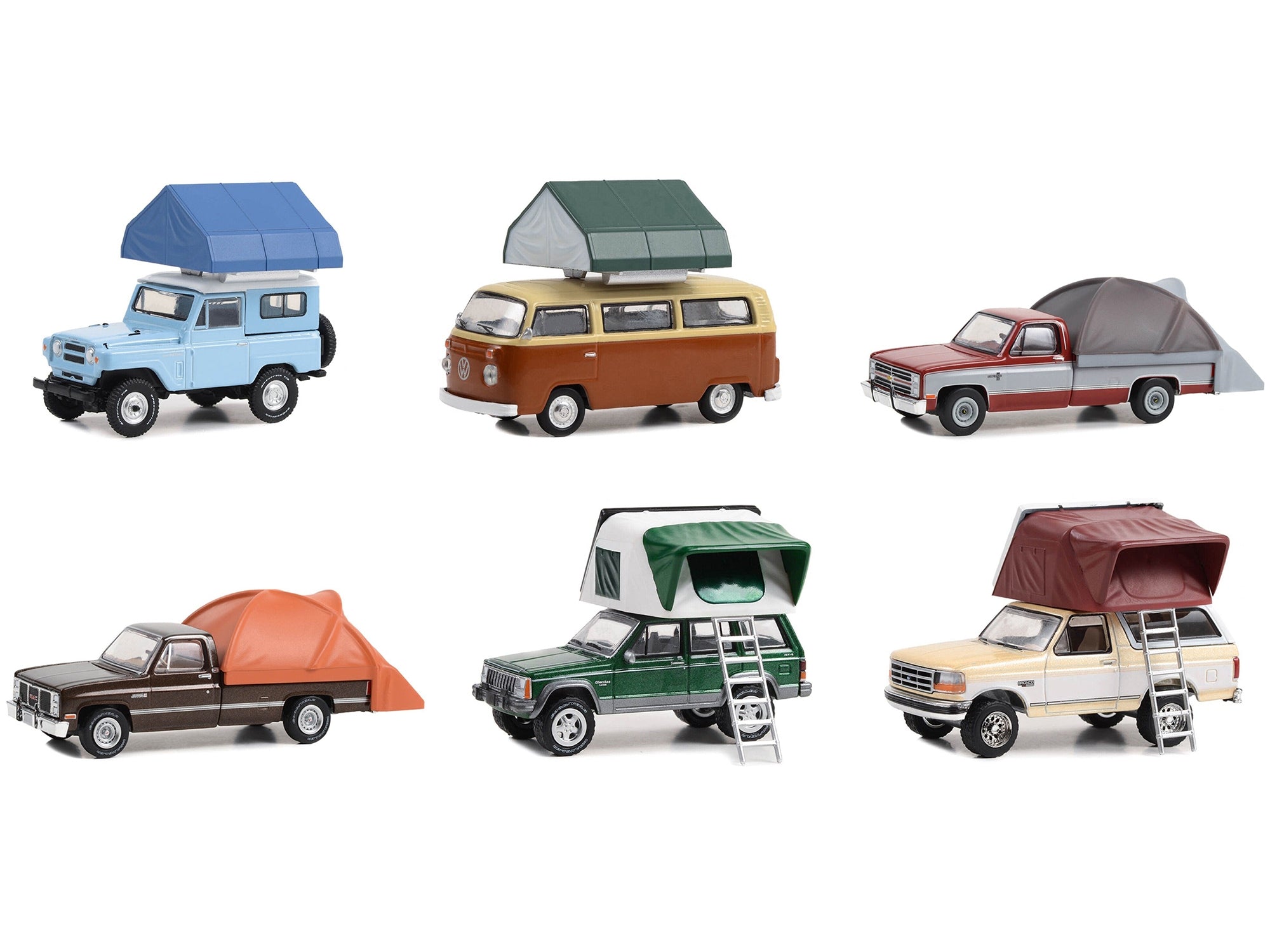 "The Great Outdoors" Set of 6 pieces Series 3 1/64 Diecast Model Cars by Greenlight