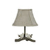 13" Brown Bedside Table Lamp With Tan Empire Shade - Minihomy