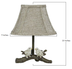 13" Brown Bedside Table Lamp With Tan Empire Shade - Minihomy