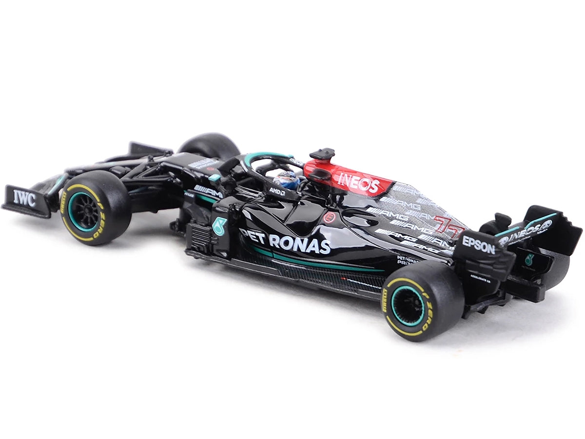 Mercedes-AMG F1 W12 E Performance #77 Valtteri Bottas "Petronas Formula One Team" Formula One F1 (2021) 1/43 Diecast Model Car by Bburago - Minihomy