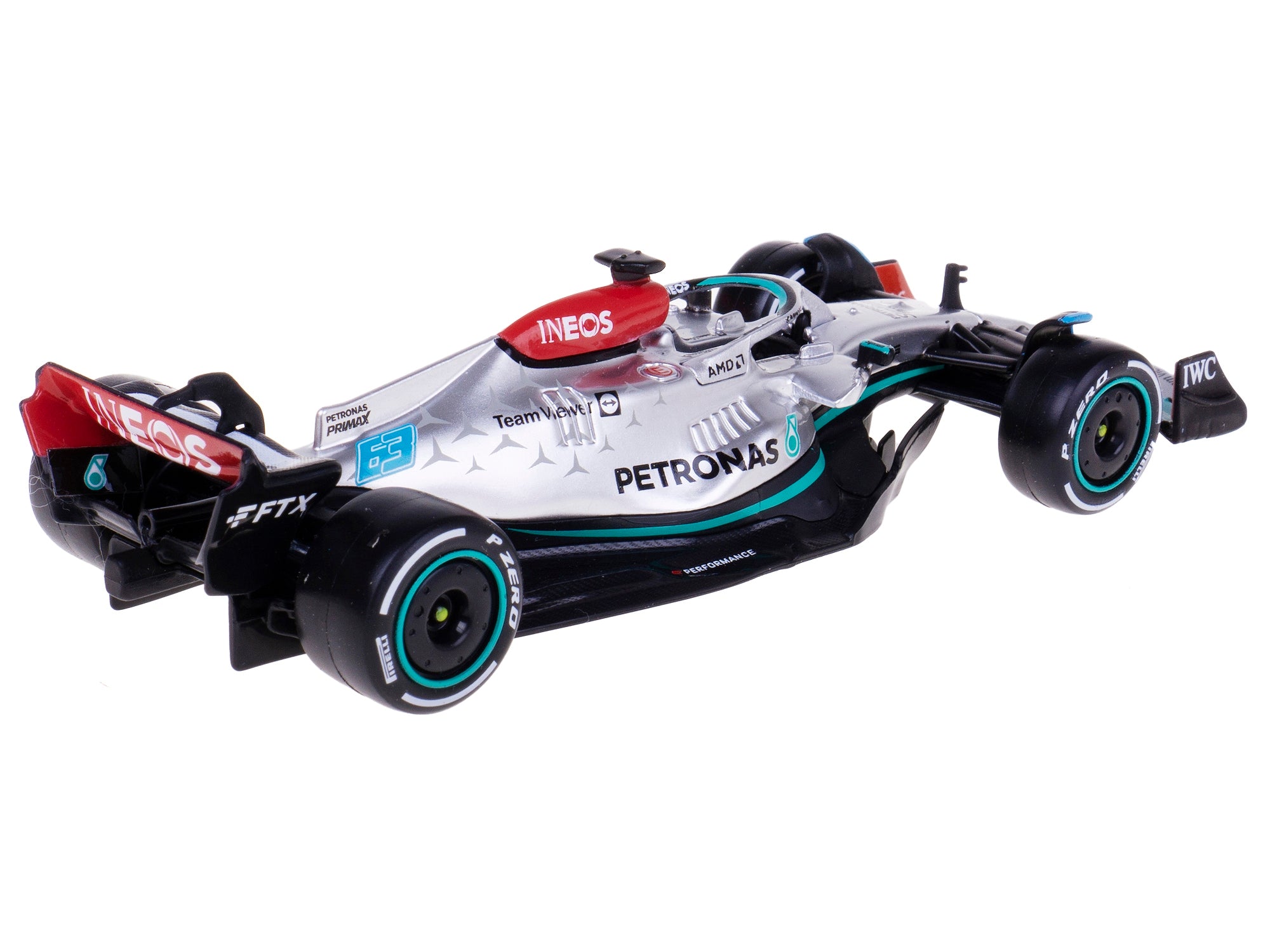 Mercedes-AMG F1 W13 E Performance #63 George Russell "F1 Formula One World Championship" (2022) 1/43 Diecast Model Car by Bburago - Minihomy